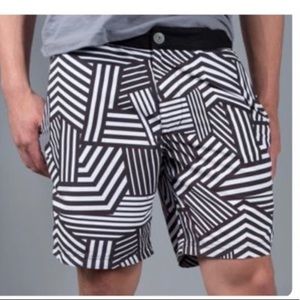 Betabrand Dazzle Camo Black & White Board Shorts